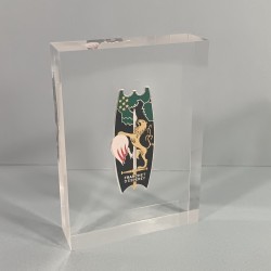 PRESSE PAPIER SOUVENIR INSIGNE PROMOTION FRANCHET D'ESPEREY ESM ST CYR 1955 - 1957 RESINE EPOXY